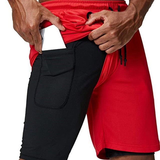 Men Running Shorts 2 In 1 Sport