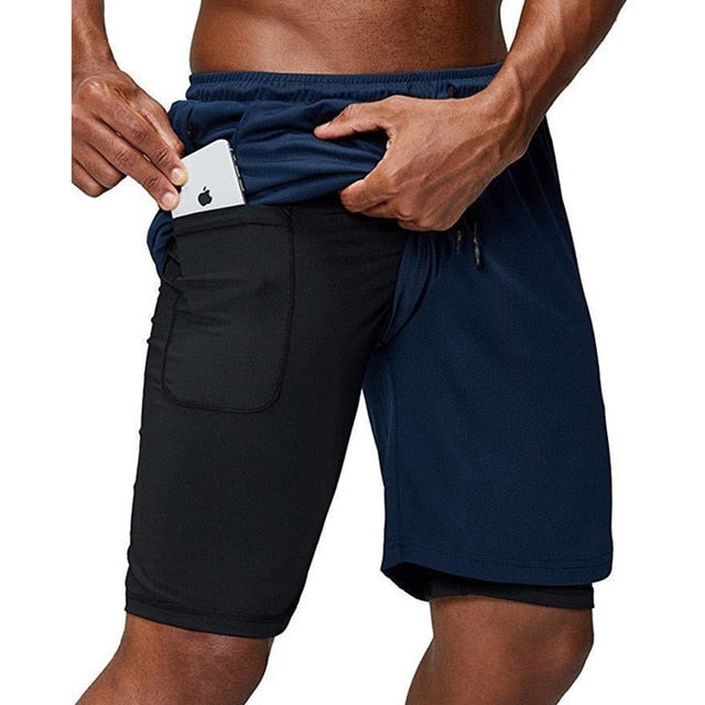 Men Running Shorts 2 In 1 Sport