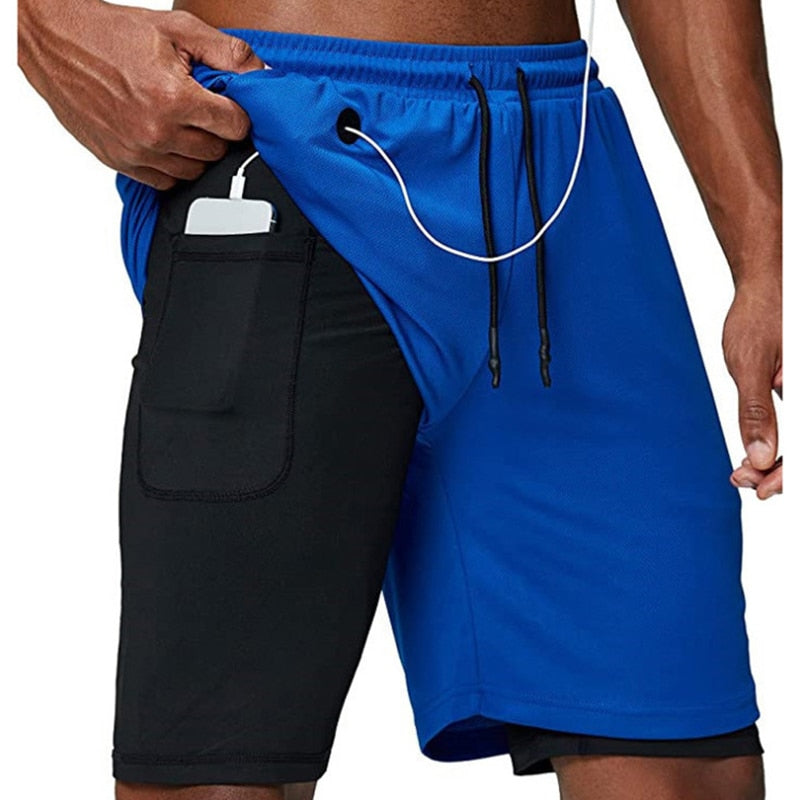 Men Running Shorts 2 In 1 Sport