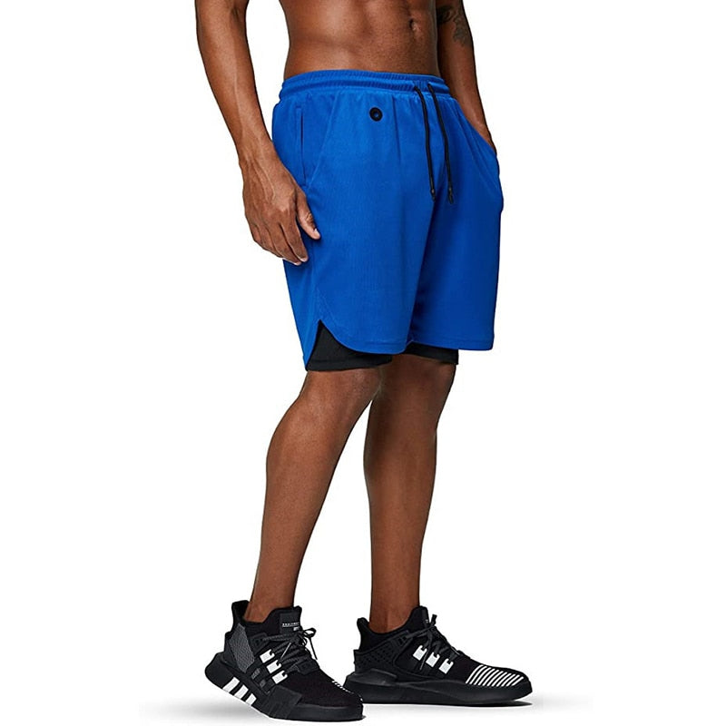 Men Running Shorts 2 In 1 Sport