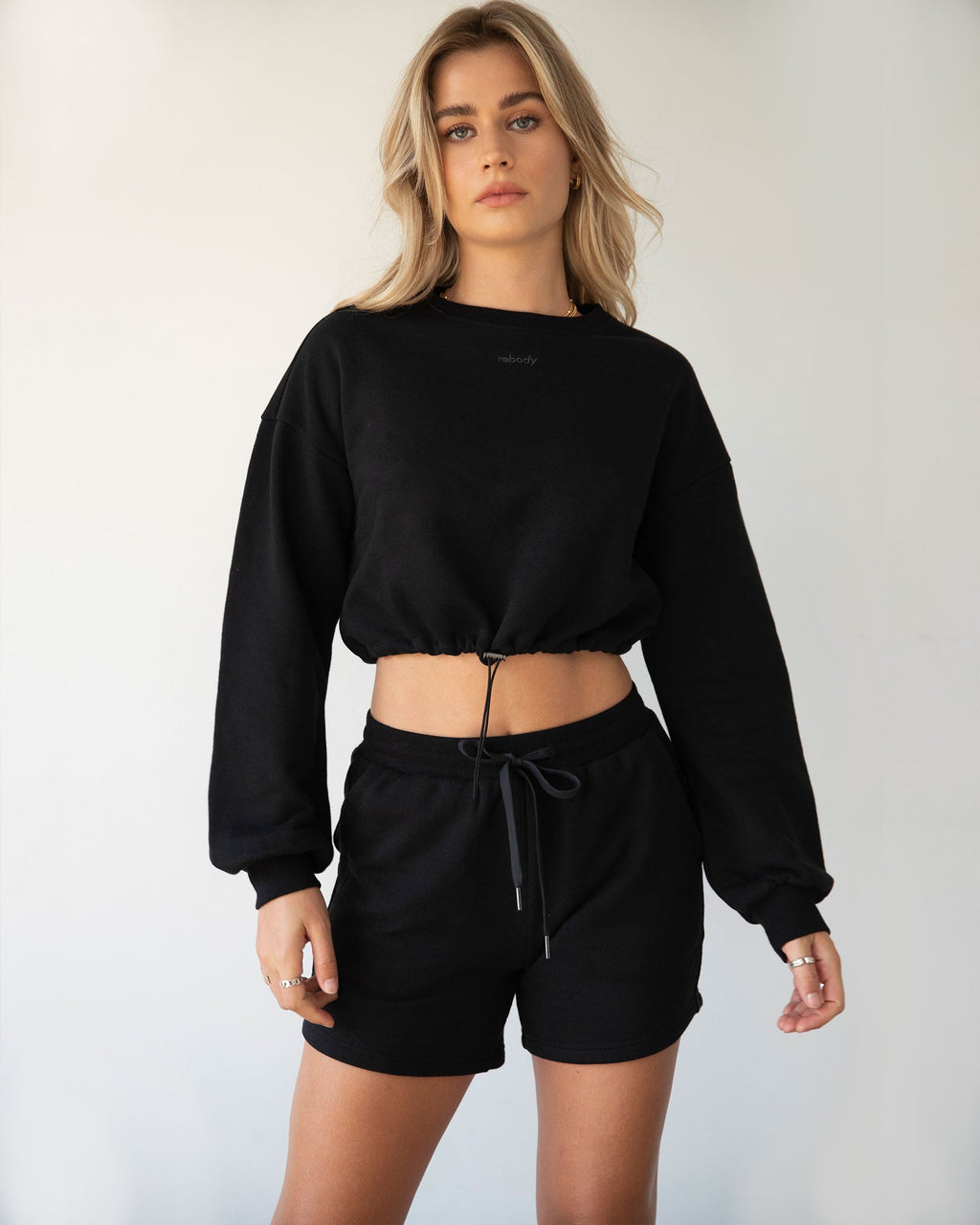 Rebody Puff Sleeve Crop Top