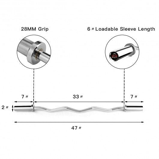 47 Inch Chrome Steel Bar